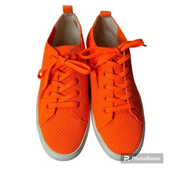 Marc Fisher knit neon orange sneakers Excellent! - Picture 6 of 9